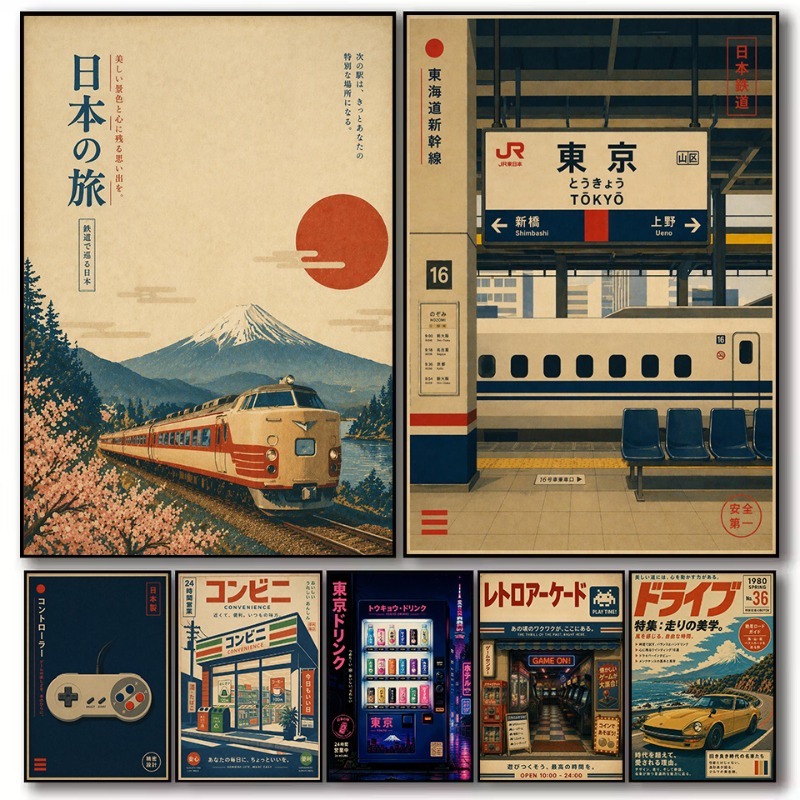 Japanese Lifestyle And Traditions - Pôster de Lona Vintage Japonês Tradicional:
