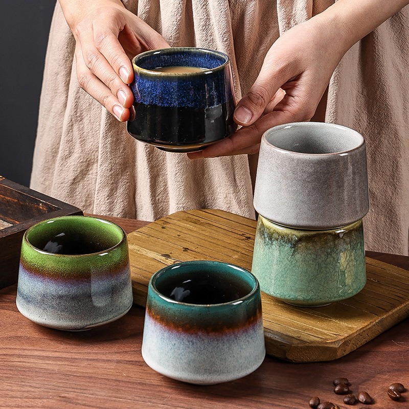 Japanese Healthy Lifestyle - Copos de cerâmica japonês grés porcelana