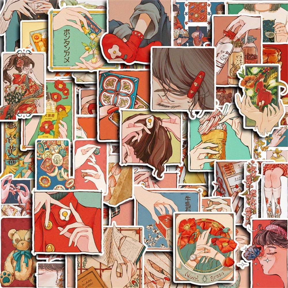 50 Adesivos Estilo Vintage Tra - Japanese Lifestyle And Traditions avaliação e preço