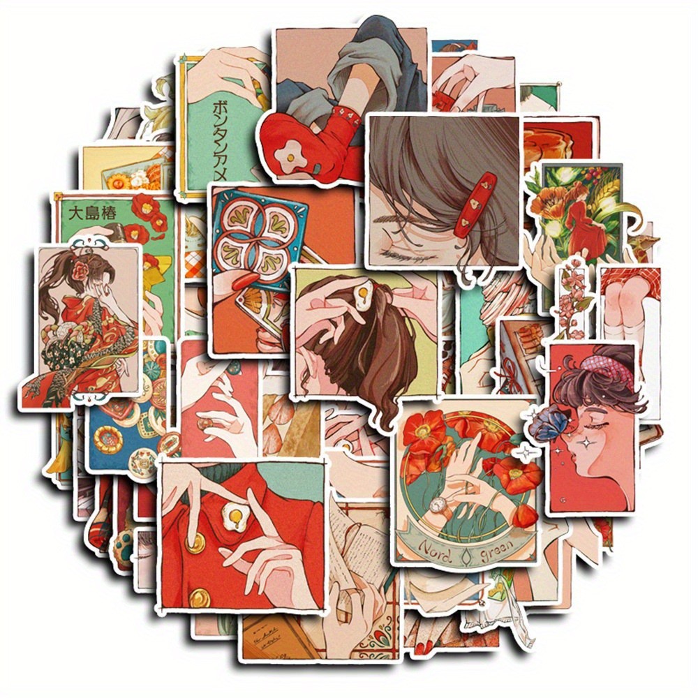 50 Adesivos Estilo Vintage Tra - Japanese Lifestyle And Traditions avaliação e preço
